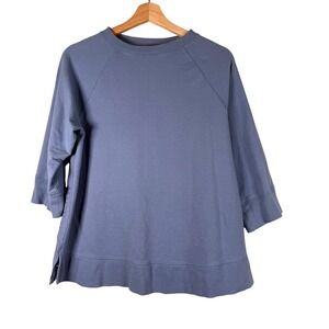 Matilda Jane Blue Embroidered Eyelet 3/4‎ Sleeve Casual Top Women's Size S